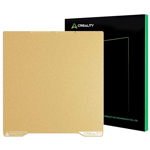 Creality K2 Build Plate Original 293x270mm Dual Side Textured Golden PEI Coating Spring Steel Magnetic Bed Plate 3D Printer Build Plate for Creality K2