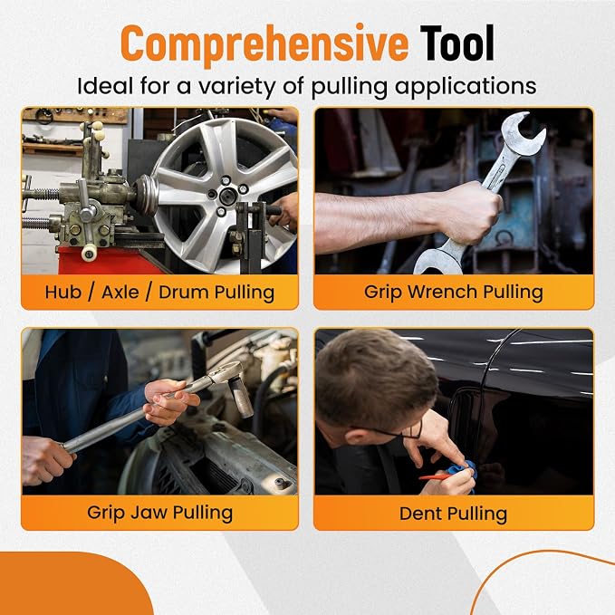 maXpeedingrods 10-Way Slide Hammer Puller Set Front Wheel Hub Bearing & Rear Wheel Axle Remover Puller Set