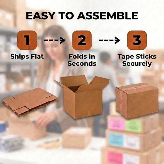 BOX USA Cube Shipping Boxes 15"L x 15"W x 15"H (25-Pack) - Medium Corrugated Cardboard Packaging Boxes for Shipping, Packing, Moving, and Storage at Home, Office, or Business