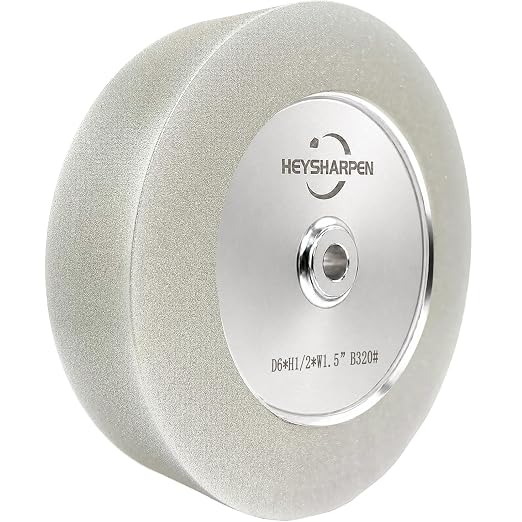 Mega Square CBN Grinding Wheel 6 inch 1000 Grit,1.5” Wide,1/2” Arbor,for Sharpening Woodturning and HSS Tools,Suitable for Most 6-inch Bench Grinders(1000 Grit)