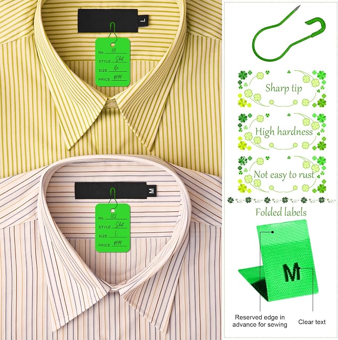 Chumia 3576 Pcs Tagging Guns for Clothes Labels Attacher Stitch Guns for Clothing with 3000 Barbs, 5 Needles and 100 Price Tags, Sewing Kit for Retail Stores, Garage Yard Sales(Light Green)