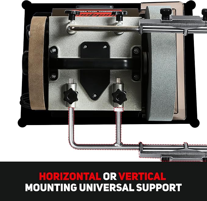 BUCKTOOL 10-Inch Variable Speed Wet Sharpening System, 1.2-Amp Two-Direction Water Cooled Wet Stone Grinder 90-160RPM, Wet Bench Grinder for Knife, Chisel, Knife, Axe, SCM8103