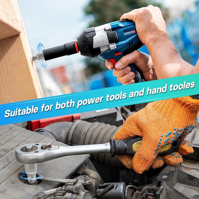 25Pcs Bolt Extractor Kit, Screw Extractor Set Hex Head, Multi-Spline Easy Out Bolt Extractor Tool, Removes Broken Stripped Screws Bolts, Cr-Mo