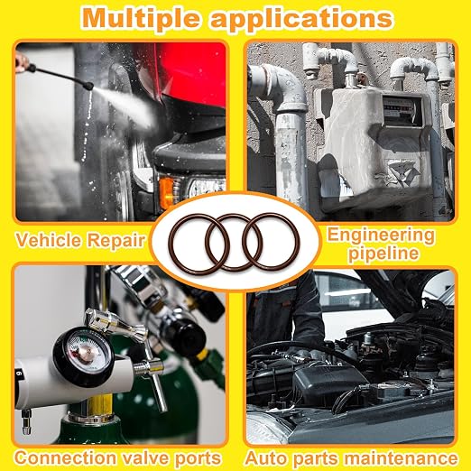 KEZE 826 pcs Universal SAE and Metric O Ring Kit and 382 Pcs SAE Viton O Ring Kit for Valve Sealant Faucet O Rings Faucet Automotive Hydraulic Pipe Repair