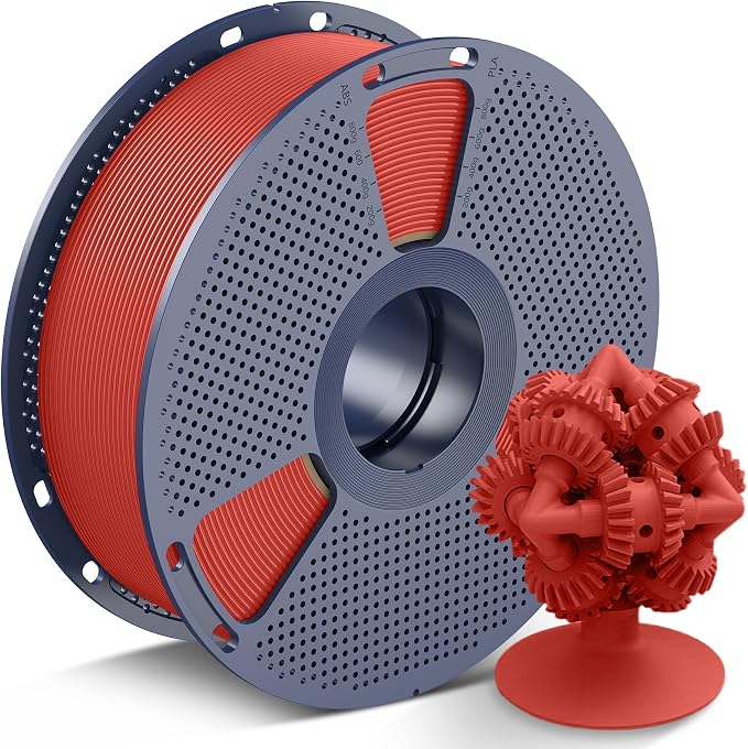 SUNLU 3D Printer ASA Filament 1.75mm,1KG,（Red） | UV/Rain/Heat Resistant Tough 3D Printer Filament, Great for Printing Outdoor Functional Mechanical Parts, 1kg Spool (2.2lbs)