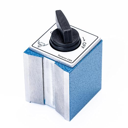 PEC Tools Magnetic Base 176lb/80kg Holding Force with Steel Arms, Heavy-Duty Magnetic Holder for Dial Indicators, Fits 6mm, 3/8" and Dovetail, Precision Measuring Tool Stand