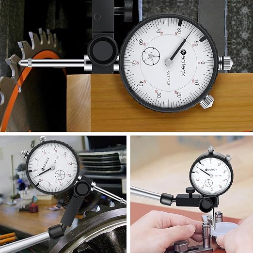 Neoteck 1" Dial Indicator Set + 132lbs/60kg Magnetic Base