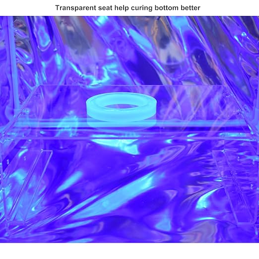 UV Light Curing Box Curing Enclosure 400(L)380(W)*400(H) mm Large Curing Cabinet 365-460nm UV Light for Curing LCD SLA DLP 3D Resin Print Model or Making Soles White