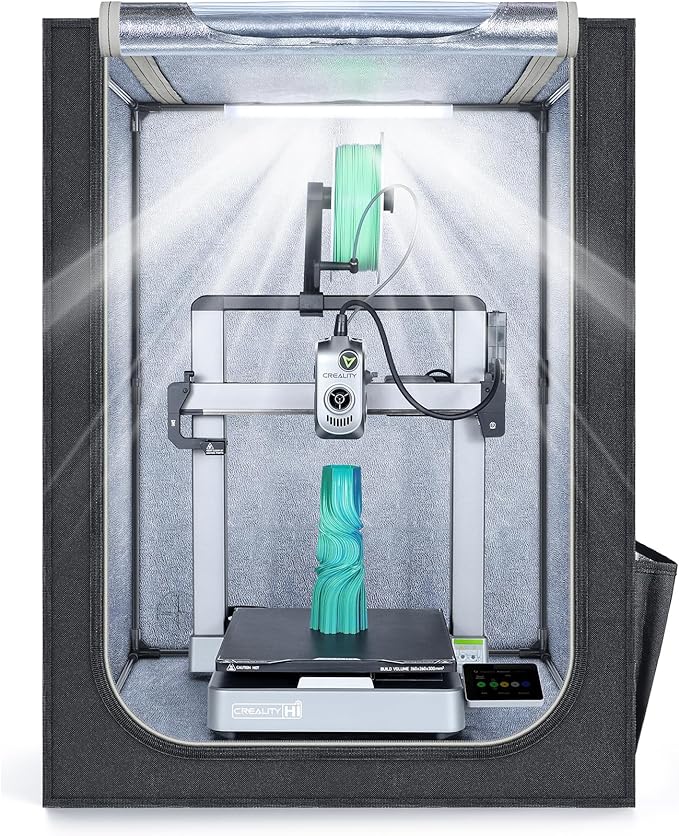 YOOPAI 3D Printer Enclosure with LED Light, Designed for Creality Hi & Hi Combo 3D Printer, Premium Dustproof Tent Constant Temperature Protective Cover