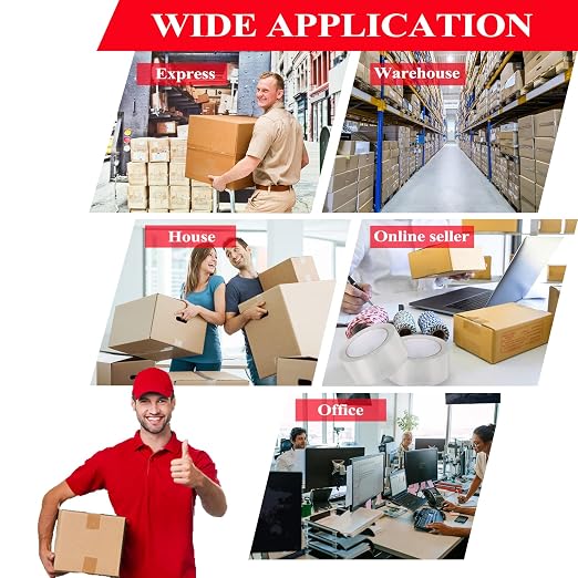 Clear Packing Tape 36 Rolls,2.7mil Heavy Duty Packaging Tape Refills for Shipping Packaging Moving Sealing, 1.88 Inch x 60 yd Per Roll,Total 2160 Yards