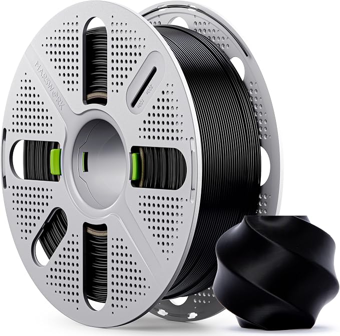 PLA Basic, Pre-Dried Filament with Quick-Swap Reusable Spool 1kg (2.2lbs), 1.75mm 3D Printing Filament, Compatible with Bambu Lab 3D Printers – Black