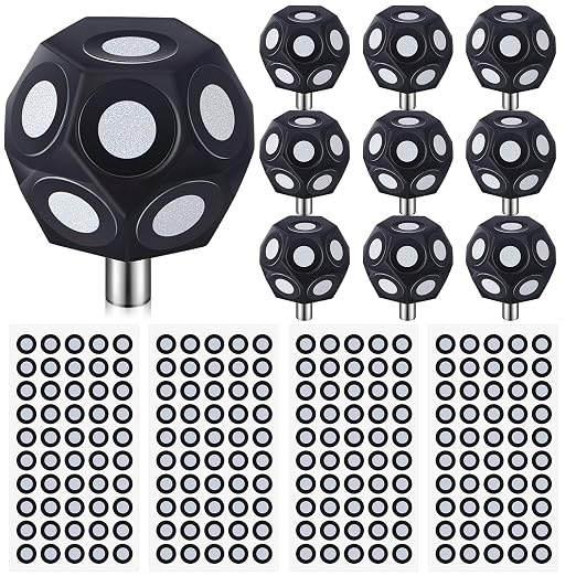 Kingdder 10 Pcs Magnetic 3D Scan Markers Set 4 Sheet 200 Point 6.0 mm 3D Scan Markers Dot Stickers Scanning Spray Scanner Turntable Compatible Tracking Dot Reference Point for Scanning