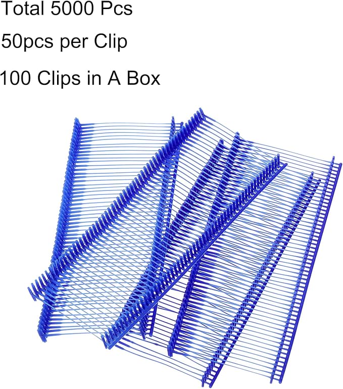 uxcell 35mm Tag Pins 1" Tagging Barbs Clothes Fasteners Tag Attachments for Clothes 5,000pcs, Blue