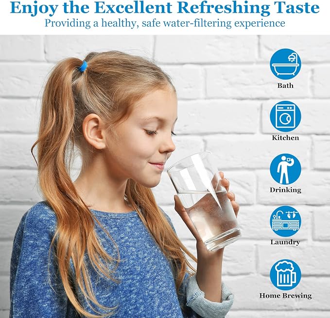 20 Micron Water Filter 10" x 4.5", 10-inch Whole House Heavy Duty String Wound Sediment Pre-Filters for Well Water, Replacement Cartridge for WP25BB97P, RS24, SWC-45-1020, PC10, 4-Pack