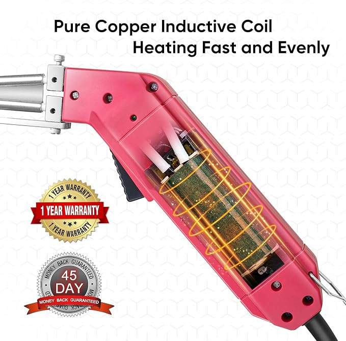 ROMECH 60W Fabric Cutter Rope Cutter, Pro Electric Hot Knife Heat Sealer with Adjustable Power, Cutting Tool Kit with Blades & Accessories (60W, RM-017)