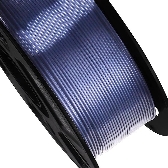 1.75mm Silk Pearlescent Shiny Black PLA Filament, 1kg 2.2lbs 3D Printing Material, Widely Support for FDM 3D Printer, Pack with Extra Filament Sample by BBLIFE