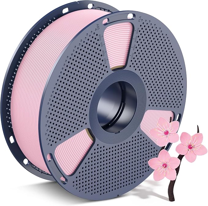 SUNLU PLA 3D Printer Filament PLA Filament 1.75mm, Neatly Wound 3D Printing Filament 1.75mm, Dimensional Accuracy +/- 0.02 mm, Fit Most FDM 3D Printers, 1kg Spool (2.2lbs), Sakura Pink