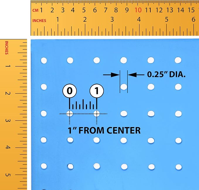 Azar Displays 900988-BLU 48" x 24" Pegboard Organizer Kit, Blue