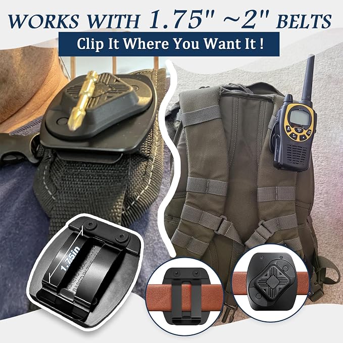 Magnetic Tool Holder, Full Metal Strong Magnetic Belt Clip Holster for Screws,Nails,Hammer,Pliers,Spanner,Sockets,Trowel and Any Magnet Hardware, Great for Electricians, Plumbers, Gift for Men/Dad