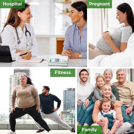 Medical Scale for Body Weight, 660 lb Weight Scale with Easy to Read Digital Display, 0.2 lb High Accuracy Body Weight Scale, 13.4" x 11.8" Platform, Doctor Office, Home, Bariatric Use