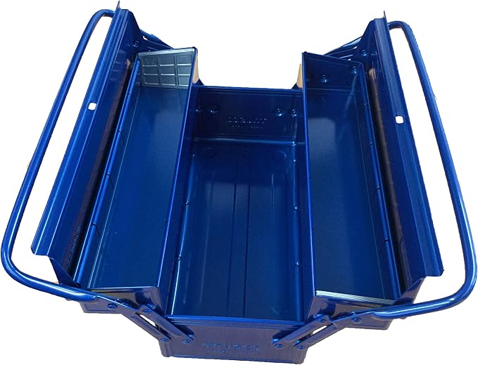 TRUSCO ST-3500-B 2-Tier Tool Box, 13.8 x 6.3 x 10.2 inches (350 x 160 x 260 mm), Blue