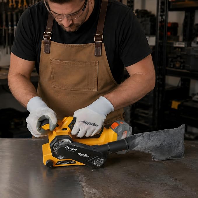 Brushless Cordless Belt Sander Compatible with Dewalt 20V Battery(Tool Only), 3x18in Power Sander, 6-Speed, 1247 SFPM, Lock-on Button, Dust Bag & Vacuum Adapter for Woodworking