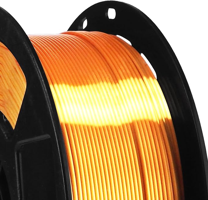 Silk Gold PLA Filament, 1kg 2.2lbs 1.75mm 3D Printing Material, Widely Support for FDM 3D Printer, Pack with Extra Filament Sample by BBLIFE