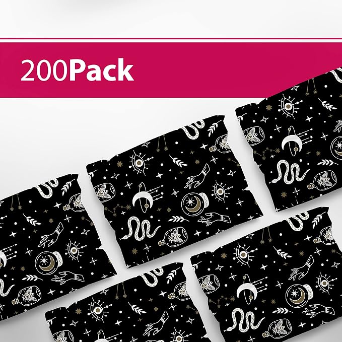 6x9 Poly Mailers – Celestial Magic – Waterproof, Tear-Resistant Shipping Bags with Adhesive Seal – 200 Pack – Package Mint