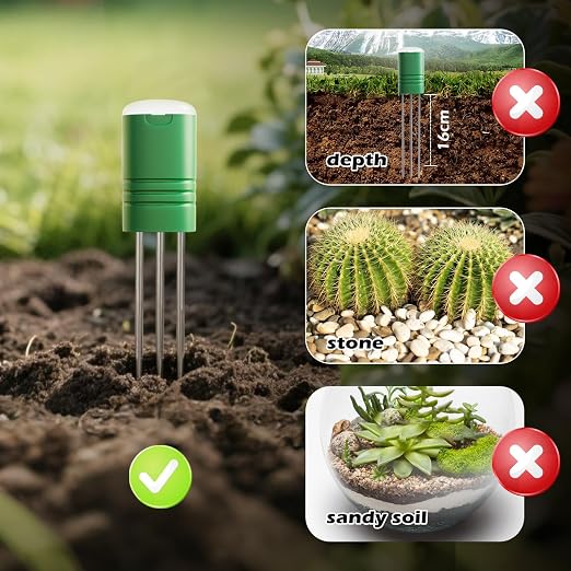 Upgraded Plant Soil Moisture Meter with 230ft RF Wireless Waterproof & LCD Display for Moisture,Temp,Sunlight,Time,Ideal for Garden, Farm, Lawn Care-Outdoor (1 Sensor)