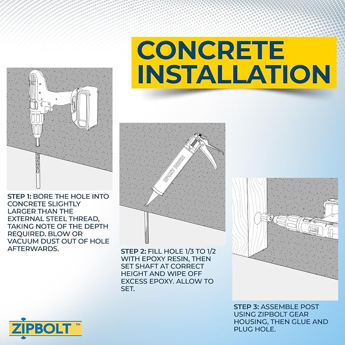 Zipbolt 14.110 Super UT Newel Post Fastener — Quick and Easy Wrench-Free Installation of Staircase Newel Posts, Anchors Post Directly to Wood or Concrete Floor