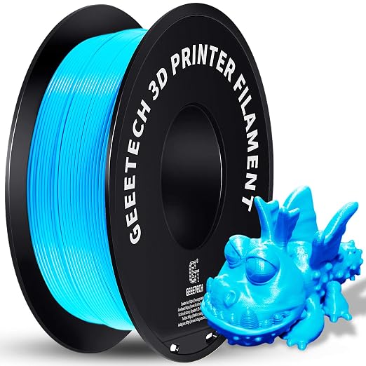 Geeetech 1.75mm PLA 3D Printer Filament, 1kg Spool (2.2lbs), Upgrade Tidy Winding Tangle-Free, Dimensional Accuracy +/- 0.02 mm, Water Blue