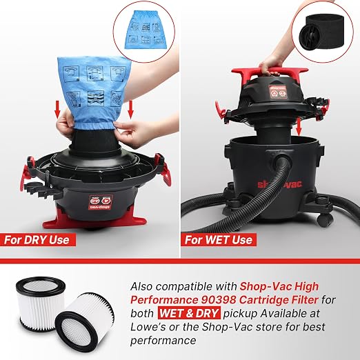 Shop-Vac 5430112 Wet/Dry Vacuum, 4 Gallon, 4 Peak HP, 1-1/4 Inch Diameter x 6 Foot Hose, 10 Foot Cord, Ideal for Jobsite, Garage, Workshop & Home