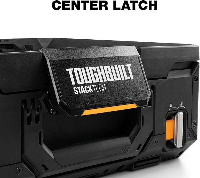 ToughBuilt – StackTech Lockable Tool Box, Modular Storage with Auto-Locking System, IP65 Protection & Accessory Rails (TB-B1-B-30)