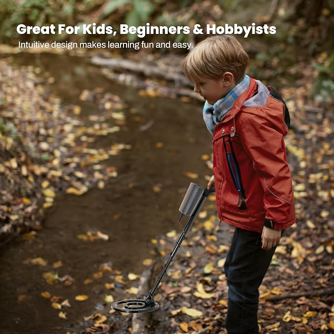 Bounty Hunter Tracker IV Metal Detector for Adults & Kids – Gold & Silver Finder with Waterproof 8" Coil, 3 Detection Modes, Easy to Use, Lightweight, Includes Digger & Pouch – Made in USA