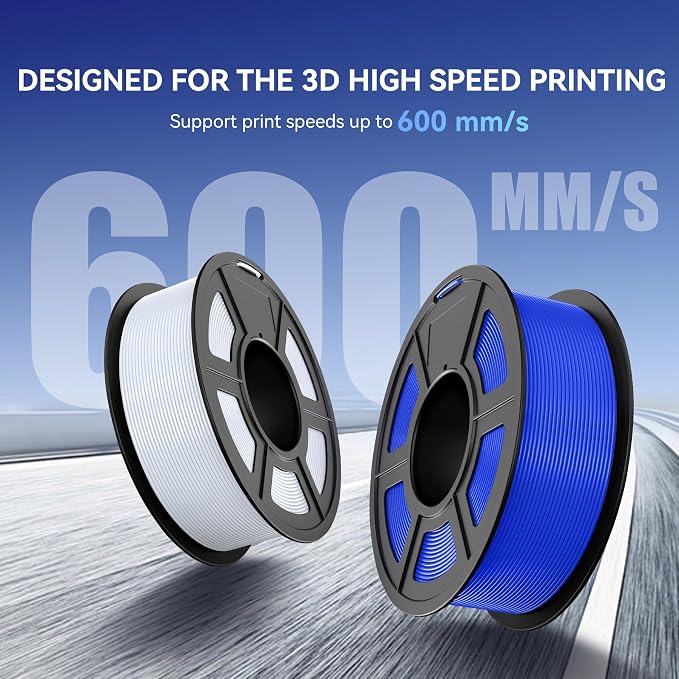 JAYO High Speed PLA Filament 1.75mm 4.4KG Bundle, Rapid PLA 3D Printer Filament for Fast Printing up to 600mm/s, Dimensional Accuracy +/- 0.02mm, 4 Pack 1.1kg Spool (Black)