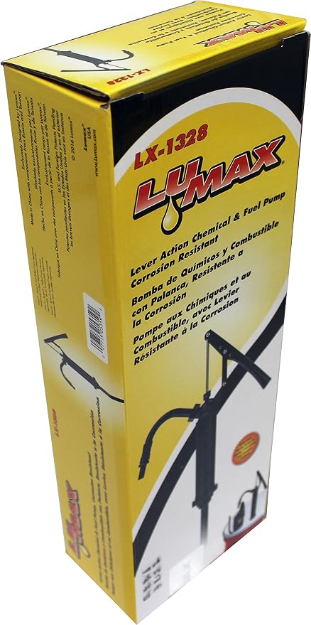 Lumax LX-1328 Lever Action Chemical Pump (Corrosion Resistant). Designed for fast transfer of Acidic Solutions, Chemicals, Fuels, Fuel Oils and Water based media.