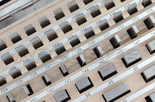 Accusize Steel Gage Block Set, Grade AS-1, 81 Pc, P900-S582 | ASME B89.1.9-2002, Hardened Steel, Corrosion-Resistant, with Certificate of Inspection