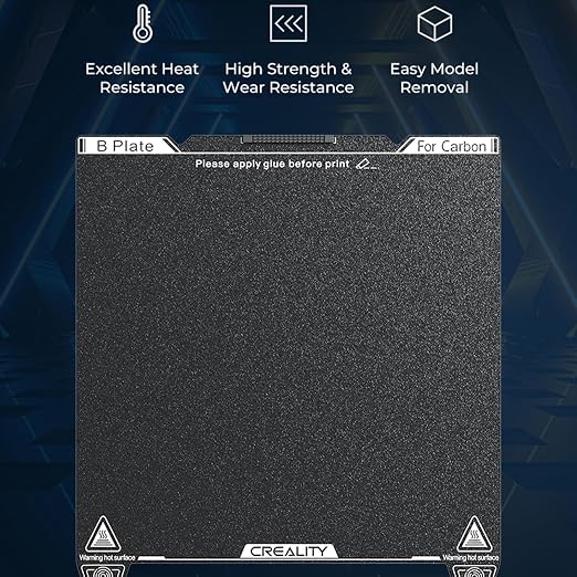 Creality K1C Texture PEI Build Plate Kit, 3D Printer Heat and Wear Resistance Textured PEI Spring Steel Plateform with Wipe Nozzle Design for K1C, K1 SE