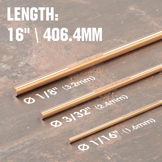 YESWELDER Mild Steel TIG Welding Rod ER70S-6 1/8"x16" 5LB