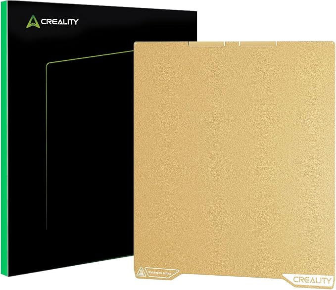 Creality K2 Build Plate, 270x293mm Textured PEI Sheet Magnetic Flexible Removable Spring Steel Printing Plate 3D Printer Bed Plate, K2 Combo PEI Gold Double Sided Frosted Build Plate for 3D Printer