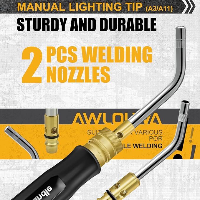X-3B Air Acetylene Torch Kit Fuel Gas kit Professional Series with B-Type Regulator, A-3 A-11 tip Nozzles and Ah-12 Hose