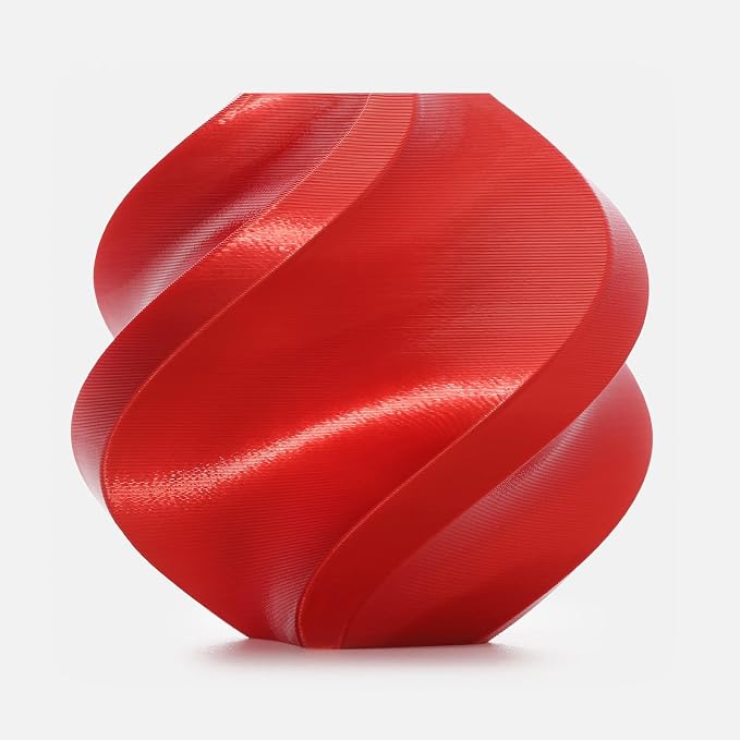 Bambu Lab PLA Silk+ Filament 1.75mm 1kg Spool - PLA 3D Printer Filament, Smooth Finish, Low Warp, Easy to Print, Compatible with Bambu Lab & Most FDM 3D Printers - Candy Red (13205) - Spool