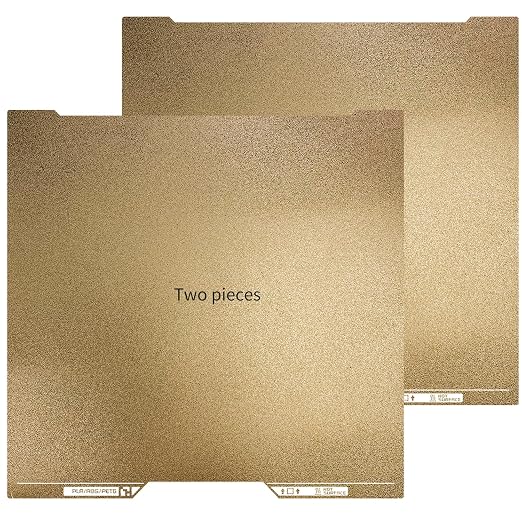 Upgraded 2 Packs 355x346.5mm PEI Sheet H2D Build Plate Double Sided Textured Print Bed Flexible Spring Steel Platform Board for Bambu Lab H2D Combo/H2D Laser Full Combo/AM2 Pro 3D Printer