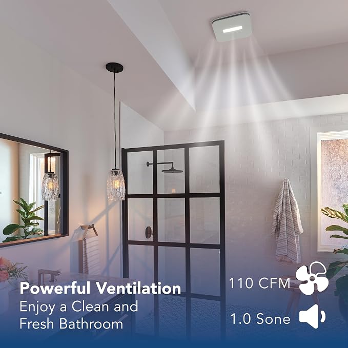 Broan-NuTone Bathroom Exhaust Fan with LED Light, Easy Retrofit, Quiet 1 Sone, 110 CFM