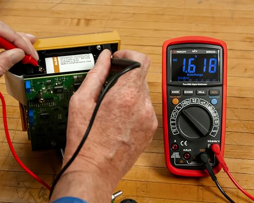 Triplett MM525 True RMS 6000 Count High Performance Digital Multimeter with LPF and LOZ and EBTN Display - AC/DC Voltage, AC/DC Current, Resistance, Temperature, Continuity