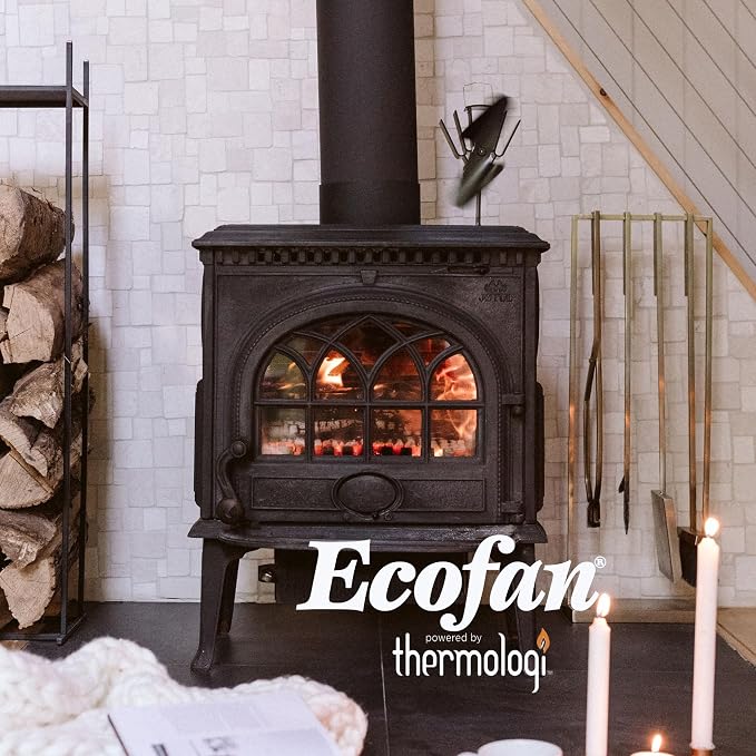 Ecofan Original Heat Powered Stove Fan - Powerful Classic Design, High Performance, Perfect for Wood Stoves, 100 CFM - Circulates Warm Air Efficiently & Reduces Fuel Cost
