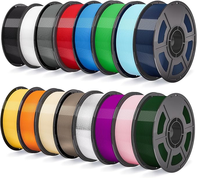 iSANMATE 16KG HF PETG Filament Bundle 1.75mm Rapid PETG Filament,Accuracy +/- 0.02mm,Black White Gray Red Green Yellow Orange Blue Beige Amry Green Dark Blue Brown Transparent Pink Purple Sky Blue