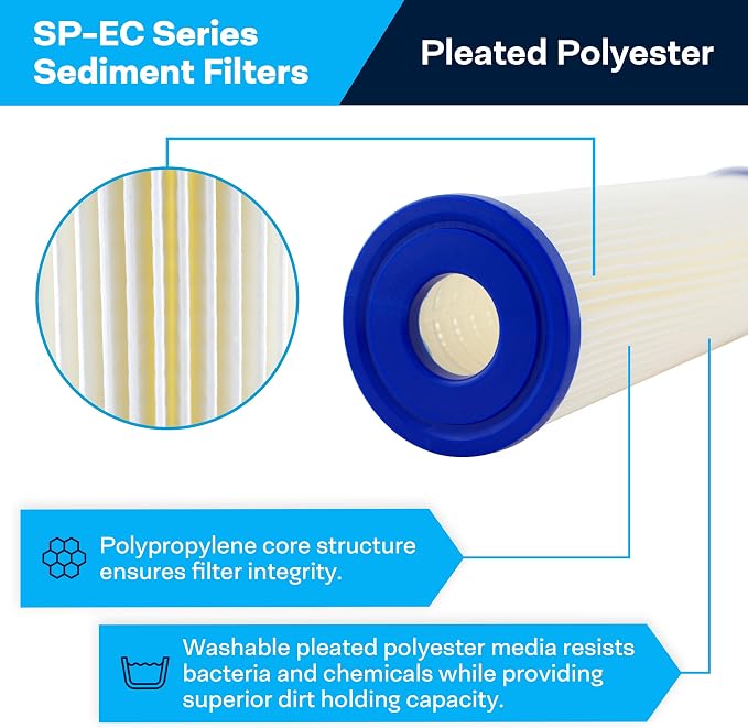 SpiroPure 10x2.5 20 Micron Sediment Water Filter ECP20-10 255483-43 24 Pack