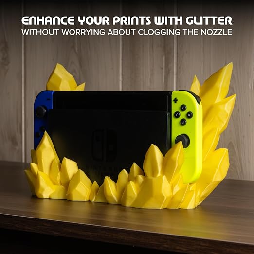 Polymaker Panchroma Celestial PLA Filament 1.75mm for 3D Printer, Yellow | Neatly Wound Glitter PLA for Easy Print & Smooth Feeding, Compatible with Bambu Lab & Most 3D Printers