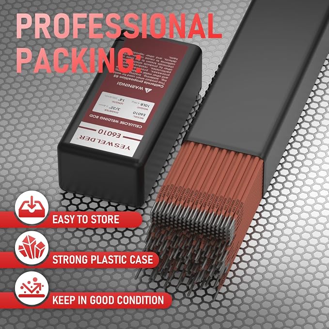 YESWELDER E6010 3/32" 10LB Welding Rod Carbon Steel Stick Welding for All Position